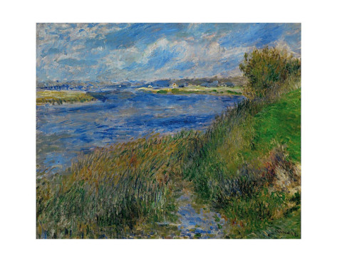 Banks of the Seine River at Champrosay, c.1876 - Pierre-Auguste Renoir painting on canvas
